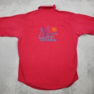 Vintage Ixtapa Shirt Mens Medium Button Up Resort Vacation Mexico Koko Tok Adult